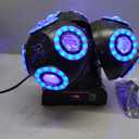 LED Moving Head DJ Light Rotating Beam Stage Lights Pin Spotlight Event Lighting Sound Control Dmx512 DJ KTV Disco Party Wedding Concert Festivals (3Head DJ Light)