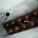 Round Wooden Side Table & Drink Table | Sturdy & Functional Mid-Century Design with Solid Wood Pillar for Living Room, Bedroom, Office & More (Walnut)