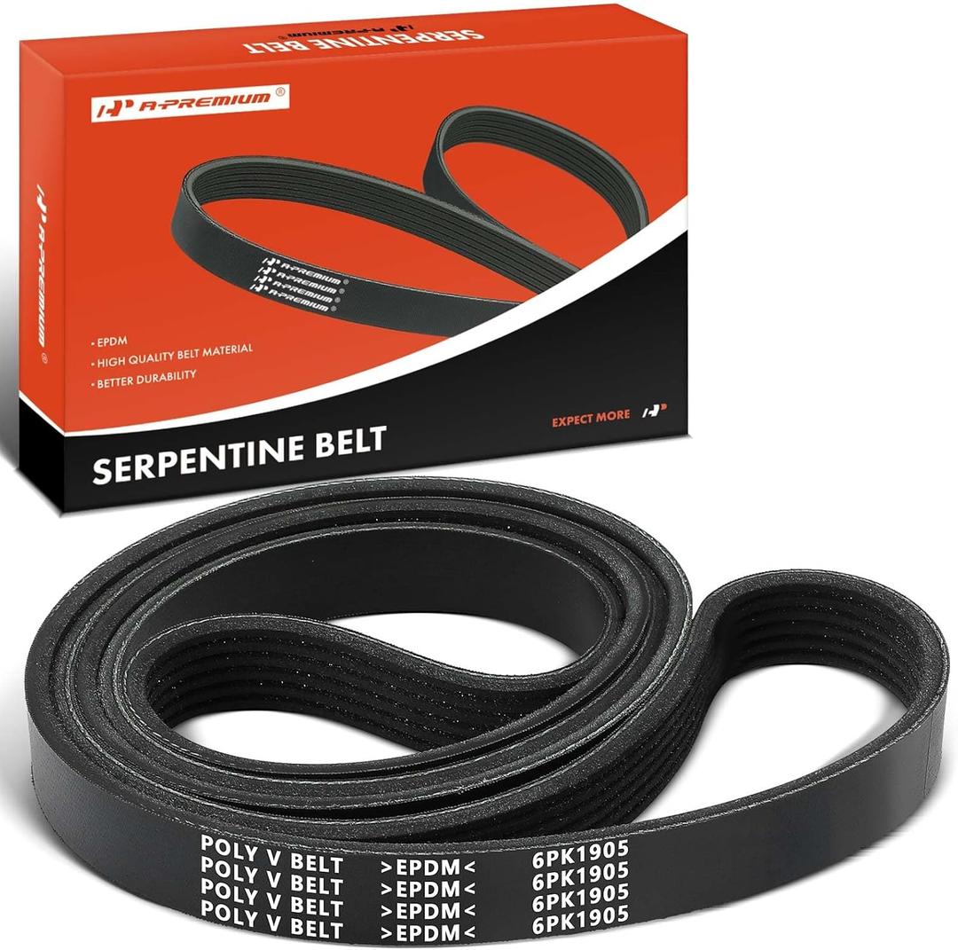 A-Premium Engine Serpentine Drive Belt Compatible with Ram 1500 2021-2023 & Jeep Wrangler/TJ 2000-2006 & Ford Taurus & Audi A6, 90, 100, 100 Quattro, 90 Quattro, A6 Quattro, Cabriolet & Mercury Sable