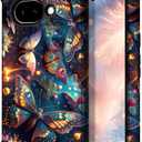 TEECOVER Heavy Duty Case for Google Pixel 10a, Blue Butterfly