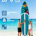 Inflatable Stand Up Paddle Board, 11' Paddle Boards with Stable Fin and Durable SUP, Non-Slip EVA Deck, Ultra-Light Manual Air Pump,Our SUP for Youth & Adults of All Skill Levels