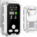 4IN1 Plug in Natural Gas & Carbon Monoxide Detectors Combination Builti-in 2000 mAh Backup Battery HD Screen [Propane Methane Gas CO Temp Humidity Sensor] Alarm for Home Hotel RV (White)