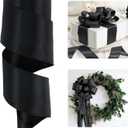 HUIHUANG Black Satin Wired Ribbon 2-1/2 inch Double-Faced Satin Wire Edge Ribbon for Wreaths, Bows Making, Gift Wrapping, Holiday Home Decor, Crafts, Holiday Tree Bows-Continous 10 Yards