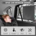 Sfee Car Window Shade for Side Windows, 2 Pack Sun Shade Retractable for Car Blocks Heat and UV Rays Glare Protection Roller Sunshade Visor for Baby, Kids, Pets, Passengers