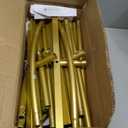 Metal Wedding Arch Stand with White Backdrop Cover, Balloon Decoration Frame, Gold 7.2 FT (Gold - Right Angle - Two)