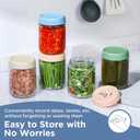 DRKIO 16 Oz Overnight Oats Containers with Lids - 4 Pack Glass Storage Jars with Airtight Lids Wide Mouth Mason Food Jars Great for Meal Prep Salad Chia Pudding Snacks Yogurt Sugar Spice Cereal