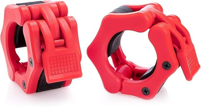 Greententljs Olympic Barbell Clamps Metal Aluminum Quick Release Pair of Locking 2'' Weights Bar Workout Professional Barbells Collars for Weightlifting Fitness (Golden, 2 Inch)