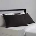 Amazon Basics Standard Pillowcases Set of 2 - Lightweight, Super Soft Easy Care Microfiber, Black, 30" L x 20" W, Pillows Not Included