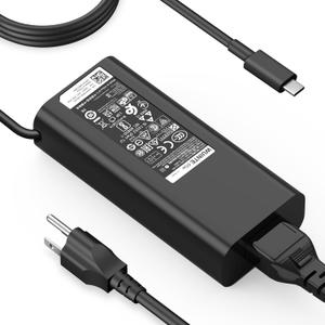 65W USB-C Charger for Dell, Compatible with Dell Latitude Inspiron Chromebook XPS 13 Computer Type C Laptop Power Adapter PD Fast Charging with USB C Cable