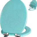 Angol Shiold Glitter Toilet Seat, Slow Close (Elongated, Green)