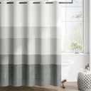 jinchan Hookless Shower Curtain Ombre Cloudy Grey Striped No Hook Shower Curtains for Bathroom Gradual Color Waterproof Fabric Minimalist Design Modern Neutral 70x72 inches