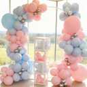 139 Pieces Gender Reveal Balloon Garland Arch Kit with Pink and Blue Balloons, Silver Balloons for Boy or Girl, Gender Reveal Decorations, Birthday Party