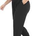 ZERDOCEAN Women's Plus Size Casual Yoga Joggers Comfy Loose Workout Lounge Pants with Pockets (Black)