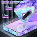 Casetego for Galaxy A17 5G Case,Compatible with MagSafe,[Military Grade Drop Test] Full Body Protection Slim Shockproof Rugged Marble Women Case for Samsung Galaxy A17 5G 6.7 inch,Cobalt Violet