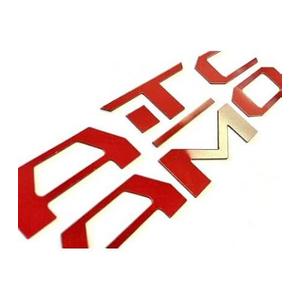 Erivis Car 3D Raised Adhesive Decals Letter Emblem Replacement Sticker for Toyota Tacoma 2024-2025 Rear Trunk Lid Badge Decal Nameplate (Red)