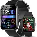 Smart Watches for Men Women - 1.83" HD 2025 Fitness Tracker with 100 Sports Modes, Heart Rate/Sleep Monitor, Bluetooth Call & Music Control IP68 Waterproof for iPhone/Android (Black)