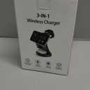 Wireless Charger,3 in 1 Magnetic Wireless Charger Stand, Fast Wireless Charging Dock for iPhone17/16/15/14/13/12 Series, Apple Watch Series, AirPods Pro. (Black)