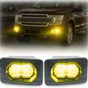 NJSBYL F150 LED Fog Light for 2017 2018 2019 2020 2021 2022 2023 Ford F250 F350 F450 F550 Super Duty Front Bumper Fog Light Led Lamps 4inch Foglight Assembly Driving Lights Kit Amber FL3Z15201B
