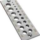 A2 Steel Dowel Plate, Steel Dowel Plate 17 Holes Dowel Maker Steel Plate with Holes from 1/8 Inch to 5/8 Inch for Woodworking, High Speed Steel Dowel Plate 17 Holes English System