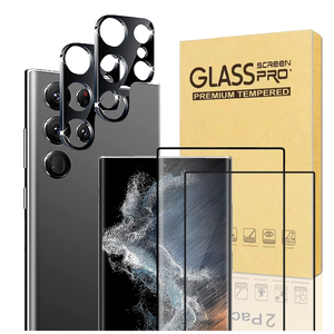 XDesign [2+2 Pack Galaxy S23 Ultra Screen Protector, 9H Tempered Glass Scratch Resistant, Ultrasonic Fingerprint Support, For Samsung Galaxy S23 Ultra 5G 6.8 Inch Glass Screen Protector