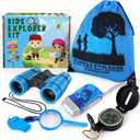 ESSENSON Kids Explorer Kit - Adventure Kit for Kids, Outdoor Explorer Kit with Binoculars, Summer Outdoor Toys for Kids Ages 4-8 (Blue)