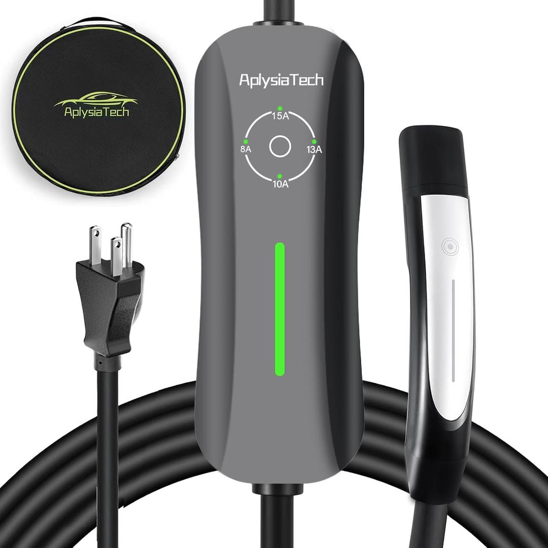 Portable Tesla Charger Level 1, 15Amp 110V, 1.65KW Tesla Electric Vehicle Charger, 21Ft Extension Cord, Plug-in Electric Car Home Charging Station,Compatible with All Tesla Models X/Y/3/S