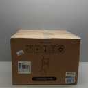 Bar Stools, 25 Inch Metal Counter Height Barstools Set of 2, Faux Leather Round 360 Swivel Bar Chairs with Backrest, Modern Swivel Bar Stool for Kitchen Island, Black