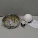 Mid Century Orange Glass Semi Flush Mount Ceiling Light with Milk Globe Nordic Modern Green Hallway Lighting Fixtures Round Bedside Wall Mount Lamp for Bedroom Cloakroom Stairway