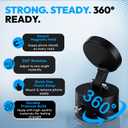 Foldable Magnetic Phone Holder  Double-Sided Suction & Strong Magnet Mount for All Smartphones, Hands-Free Stand for Car, Desk, Mirror, Gym & Wall (Black)