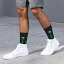 Alien Funny Socks Novelty Crew Socks For Women Men (Black)