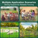 Weysat 10 Pack 4 ft Metal Fence Post and 3x50 ft Wire Fence Sturdy Duty Garden U Post with Hot-Dipped Galvanized After Welding for Yard, Outdoor Wire