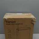 TIPGO Slim Bathroom Trash Can with Lid Soft Close, Step Pedal, 6 Liter / 1.6 Gallon Stainless Steel Trash Bin, Small Garbage Can for Bedroom, Office, Kitchen (Navy Blue)