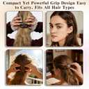 2Pcs Magnetic Hair Clips for Women, Strong Hold No-Slip Styling Clips, Seamless 2-in-1 Design for Thick/Thin Hair, Non-Dent Quick Snap Hairdressing Tools for Salon or Daily Use