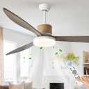 72in Large Boho White Ceiling Fan Lights with Remote Control 42W LED Coastal Ceiling Fan with Lights 3 Blade Weathered Wood Ceiling Fans Outdoor Farmhouse for Patio Living Room Kitchen
