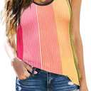 SAUKOLE Women's Sleeveless Tank Tops Yoga Workout Shirts Cute Printed Loose Fit Running T-Shirt M