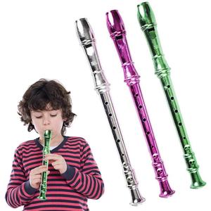 ArtCreativity 13 Inch Metallic Flutes - Set of 3 - Plastic Musical Instrument for Kids - Metallic Colors - Durable Music Toys for Toddlers, Boys, Girls - Fun Gift and Birthday Party Favor for Children