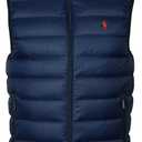 Polo Ralph Lauren Mens Full Zip Puffer Vest (Large, Aviator Navy)