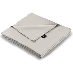 ZonLi Duvet Cover for Weighted Blanket (White Gray, 60"x80"), Breathable Soft Duvet Cover Queen Size Removable Cooling Comforter Cover for All Season