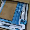 Diroan Kids Functional Desk and Chair Set, Ergonomic Height Adjustable Children School Study Desk with Tilt Desktop, Book Stand, LED Light, Metal Hook and Storage Drawer for Boys Girls(Blue) (Large)