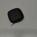 Earbud Case, Cridoz Earphone Case Headphone EVA Earbud Holder with Stainless Steel Carabiner Cell Phone Accessories Organizer Mini Earbud Pouch for Wireless Earbuds, Bluetooth Headset, SD Memory Card (Black)