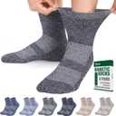 Bulinlulu Diabetic Socks for Men Women,6 Pairs Bamboo Viscose Non Binding Ankle Diabetic Socks for Women Men Size 9-12 13-15 (Gray)
