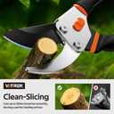 VOTREK Pruning Shears, 8.5 Professional Garden Pruner with Jam-Proof Spring & Ever-Sharp SK5 Blade, Ergonomic Bypass Clippers for Rose, Tree Trimming, Heavy Duty Bonsai Scissor for Weak Hand, 8.46 inches