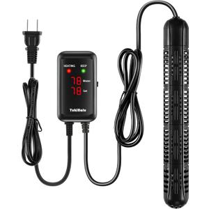 YukiHalu Aquarium Heater 50/100/200/300/500W with Protective Case, Fish Tank Heater, Temperature Adjustable, External Temperature Controller, LED Display, Used for 10/20/40/75/120 Gallons (300W)
