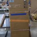 SMARTSTANDARD Bifold Door, for 64"x 80" Opening, Tempered Frosted Glass Closet Folding Barn Door with Hardware Kit, Water-Proof PVC Surface, Easy Install, White