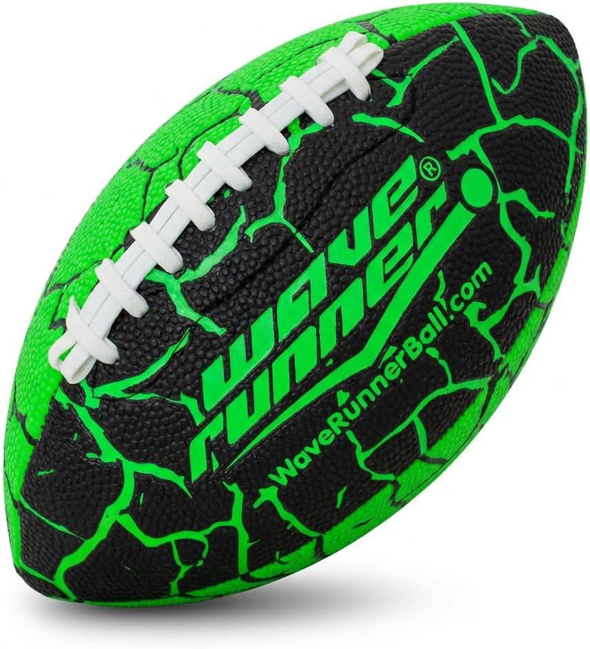 Wave Runner Grip It Waterproof Junior Size Football, 9.25 Size, Durable & Double Laced, Perfect for Beach Accessories, Kids Games, Pool Toys, Outdoor Games, All-Weather Indoor & Outdoor Play