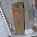 Walker Edison Saxon Mid Century Modern 2 Door Glass Shelf TV Stand for TVs up to 80 Inches, 70 Inch, Birch