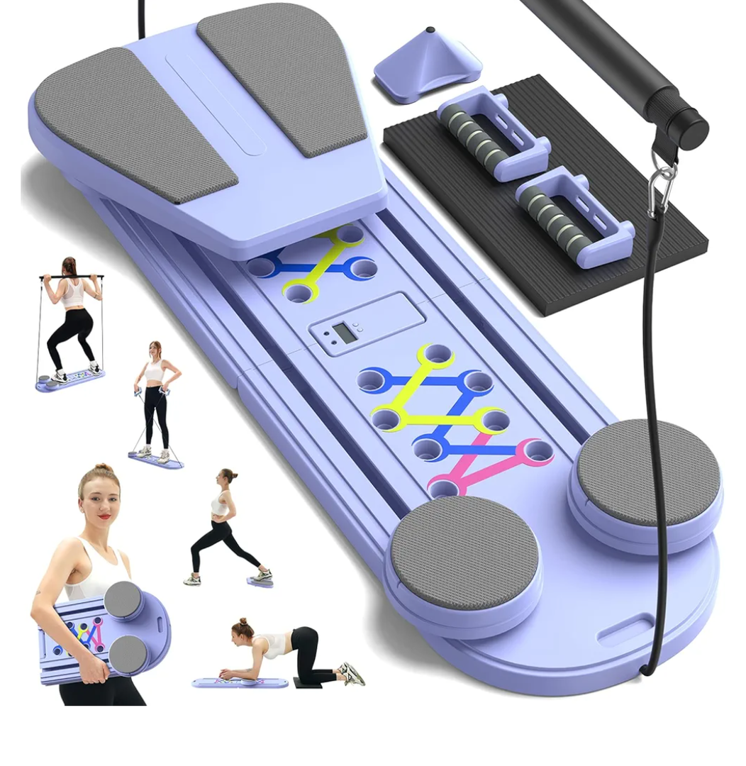 Ailinkor Pilates Reformer Set  Pilates Board for Home Workout, All in One Pilates Equipment with Timer, Home Pilates Machine Kit, Exercise Board, Ab Core Trainer, Core Workout Equipment