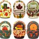 qiqee Thanksgiving Day Standard Cupcake Liners 300-Count Food Grade Gradient Design Papers Baking Cups Wrappers (Standard Size)