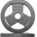 2-Inch Olympic Cast Iron Weight Plate for Strength Training & Weightlifting, Multiple Sizes