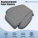 SecosAutoparts Driver & Passenger Side Bottom & Top Replacement Leather Seat Covers Gray Compatible with Toyota Tundra 2007 2008 2009 2010 2011 2012 2013